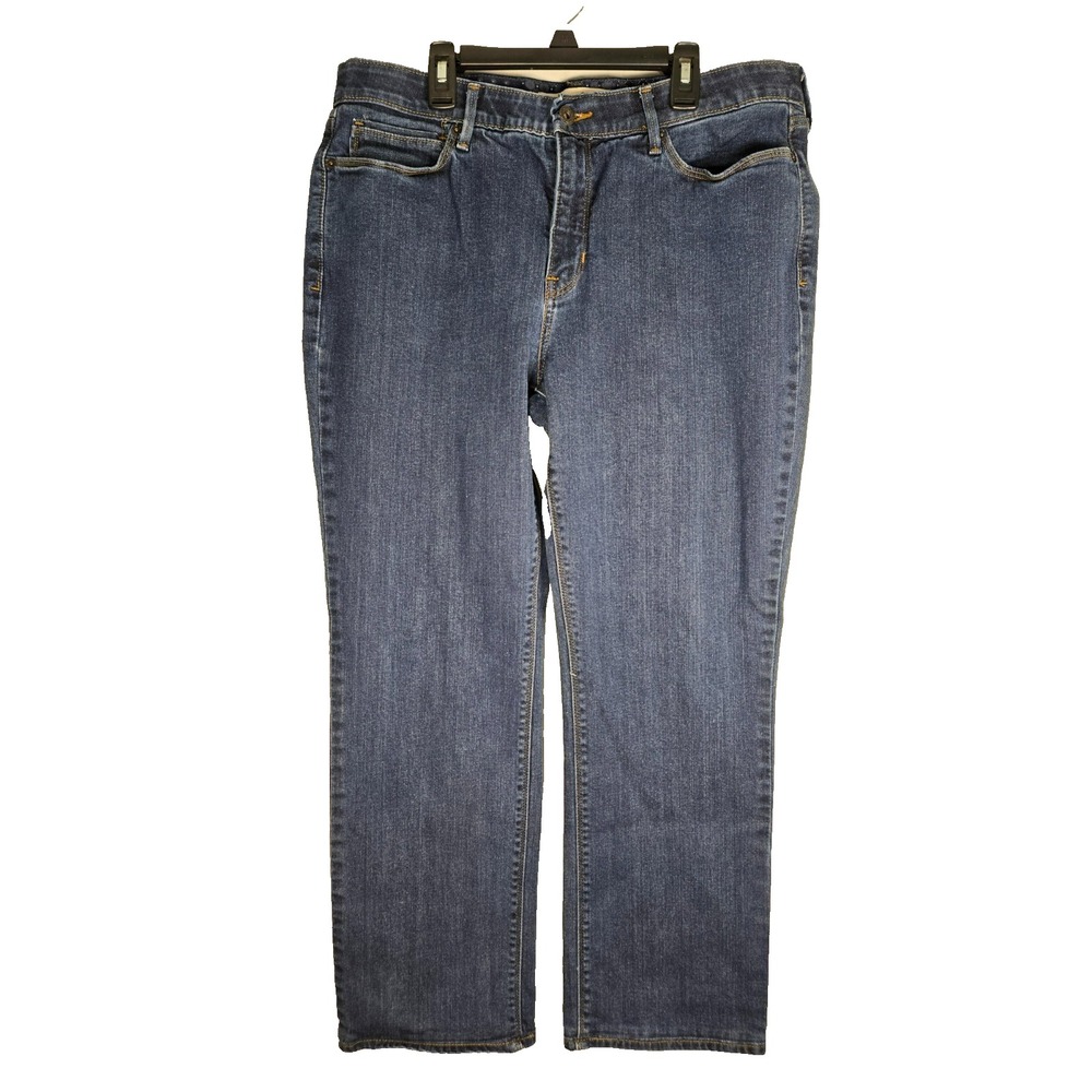 Levis Women's Size 16 525 Perfect Waist Straight Leg Jeans Dark Blue